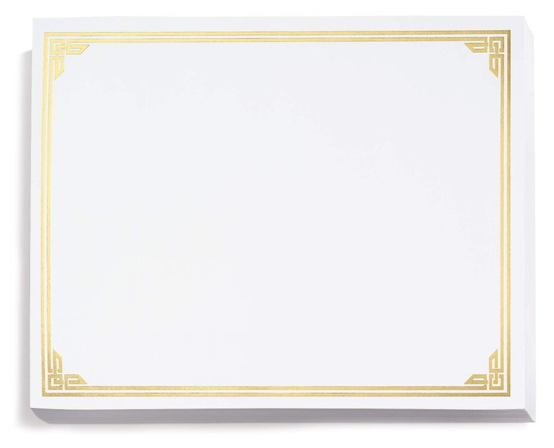 PaperDirect Gold on White Classic Specialty Certificates, 8Â½ x11, Foil Accents, 50 Count, Certificates And Awards Paper, For School, Work, Diplomas & Award Certificates - Image 1